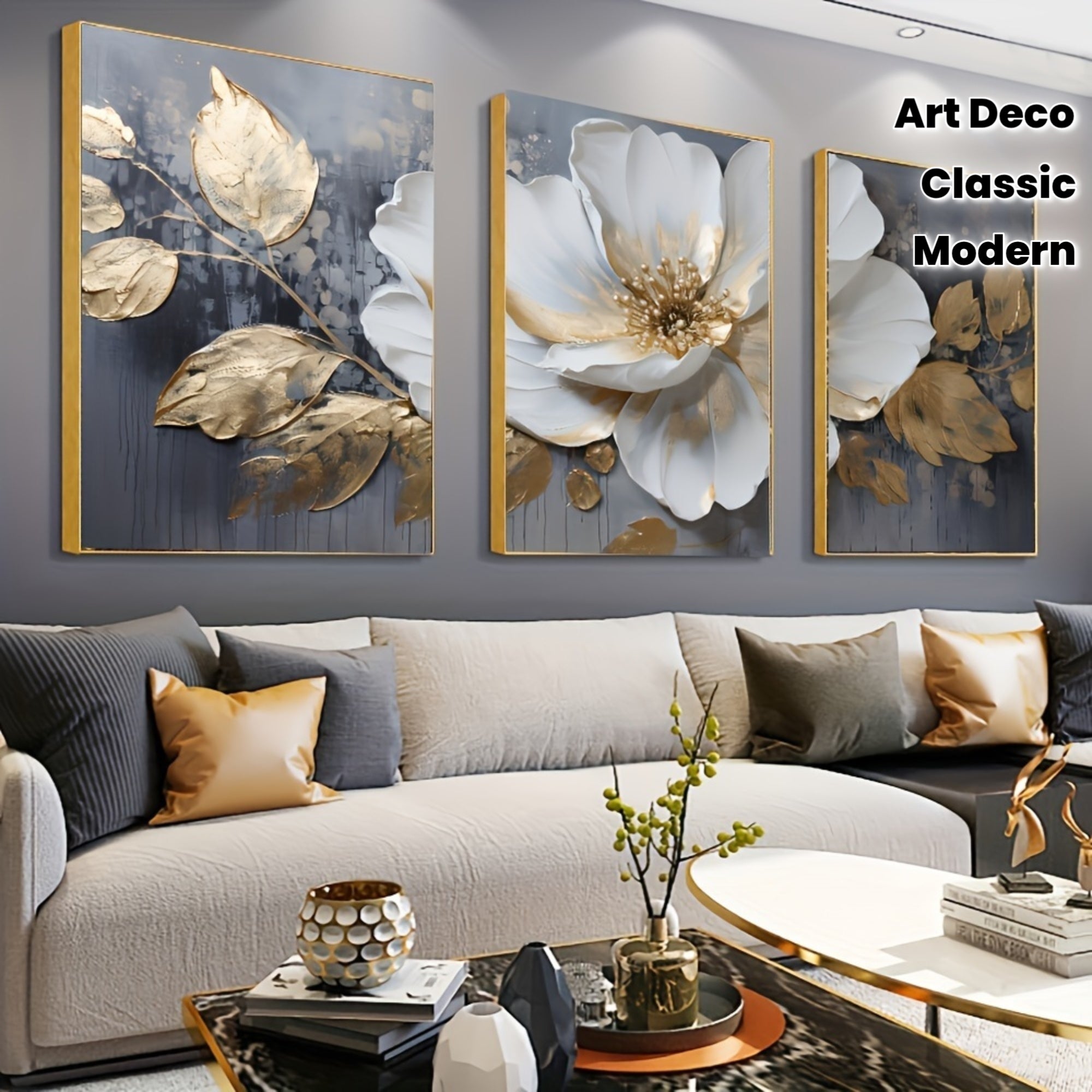 Canvas Art Set - Frameless, Vibrant Wall Decor, 15.7x23.6 inches