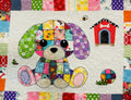 Patchwork Puppy Quilt Pattern PDF – Instant Download Baby Blanket or Wall Hanging