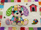 Patchwork Puppy Quilt Pattern PDF – Instant Download Baby Blanket or Wall Hanging
