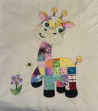 Patchwork Giraffe Quilt Pattern: Applique Baby Blanket, Wall Hanging PDF Download