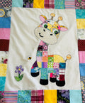Patchwork Giraffe Quilt Pattern: Applique Baby Blanket, Wall Hanging PDF Download