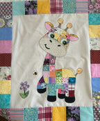Patchwork Giraffe Quilt Pattern: Applique Baby Blanket, Wall Hanging PDF Download