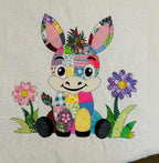 Patchwork Donkey Quilt Pattern PDF Baby Blanket & Wall Hanging Applique Farm Design