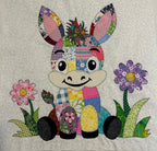 Patchwork Donkey Quilt Pattern PDF Baby Blanket & Wall Hanging Applique Farm Design