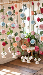 2 in 1 Flower Curtain Crochet Pattern, English PDF Version