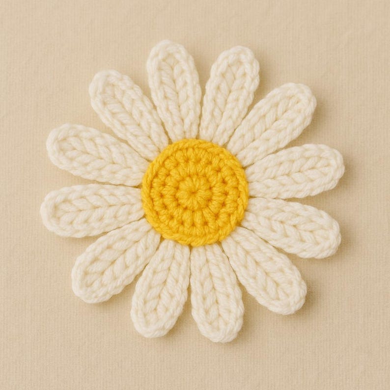 Daisy flower Garland Crochet Pattern PDF Version