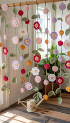 2 in 1 Flower Curtain Crochet Pattern, English PDF Version