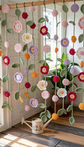 2 in 1 Flower Curtain Crochet Pattern, English PDF Version